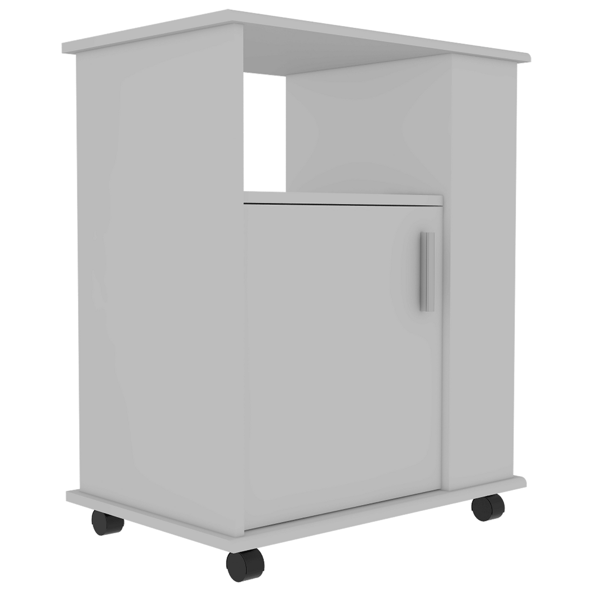 Compact Microwave Pantry with Side Storage