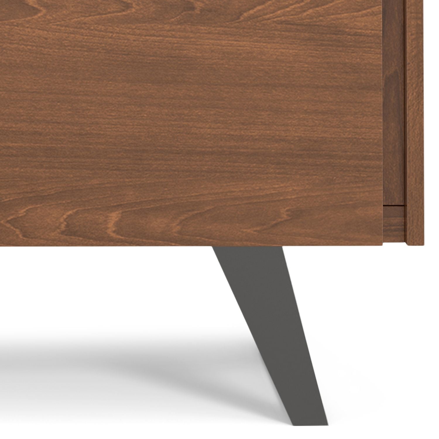 Modern Walnut Storage Cabinet with Adjustable Shelves