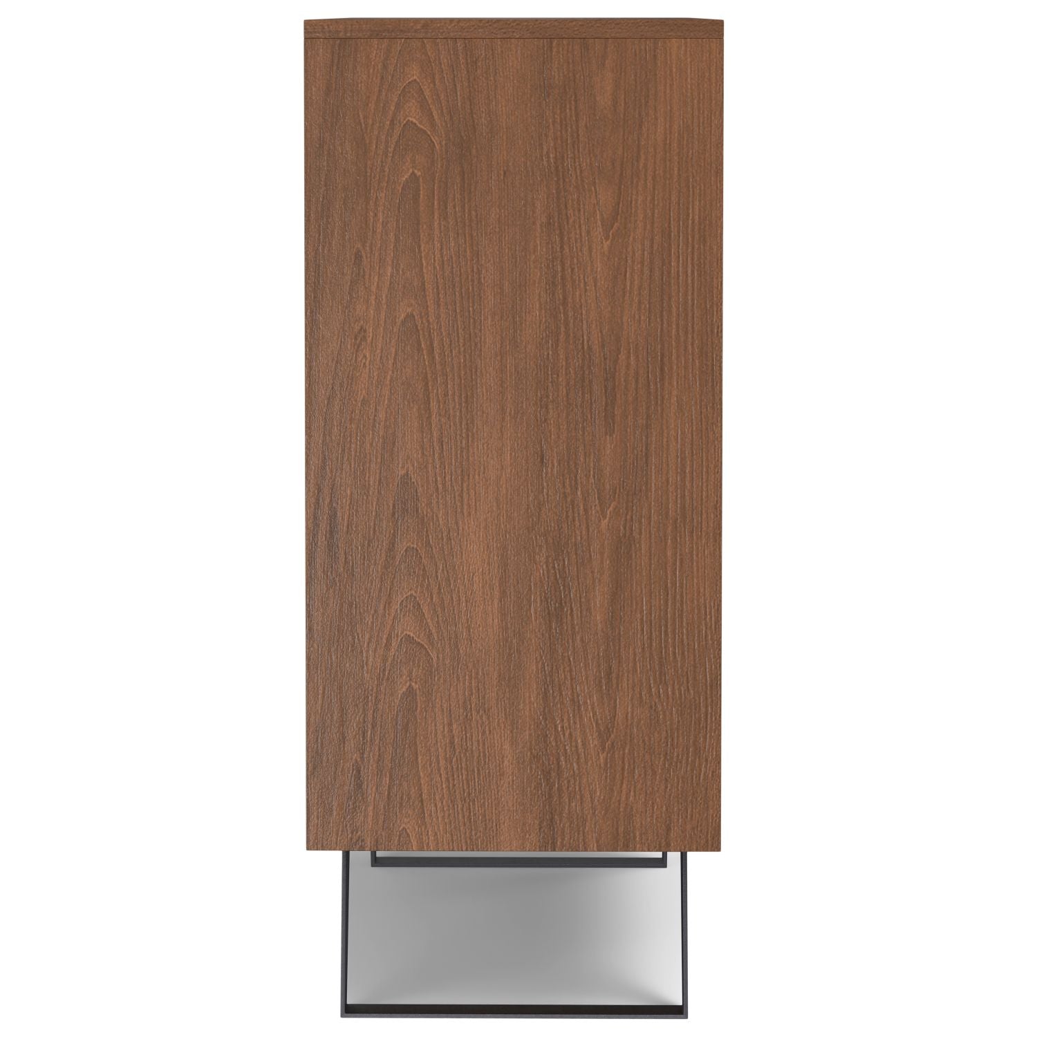 Modern Walnut Storage Cabinet with Adjustable Shelves