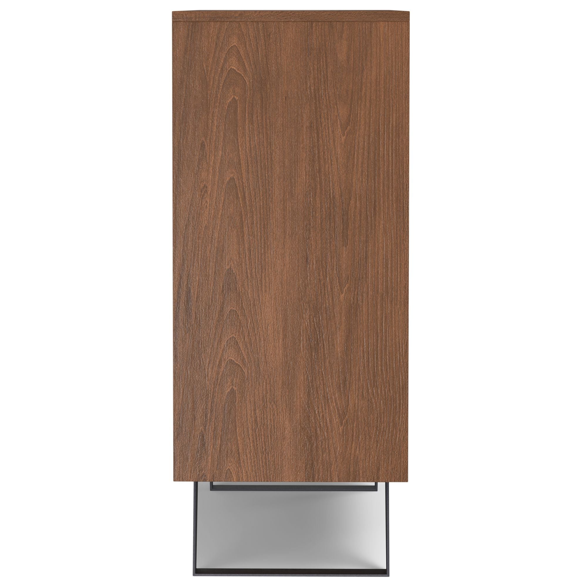 Modern Walnut Storage Cabinet with Adjustable Shelves