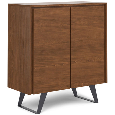 Modern Walnut Storage Cabinet with Adjustable Shelves