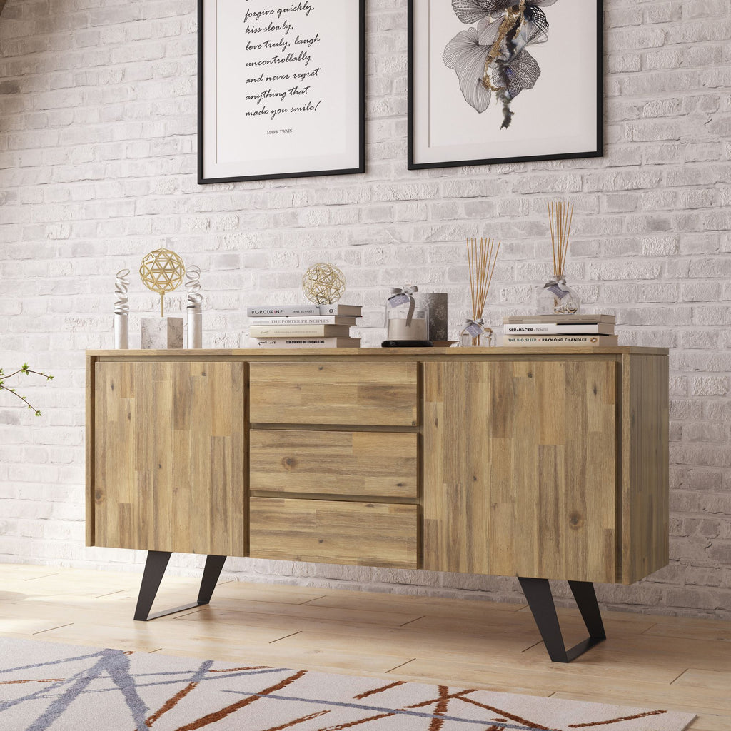 Lowry Distressed Golden Wheat Sideboard Buffet