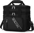 Double Deck Insulated Lunch Bag - Leakproof Cooler with Adjustable Strap
