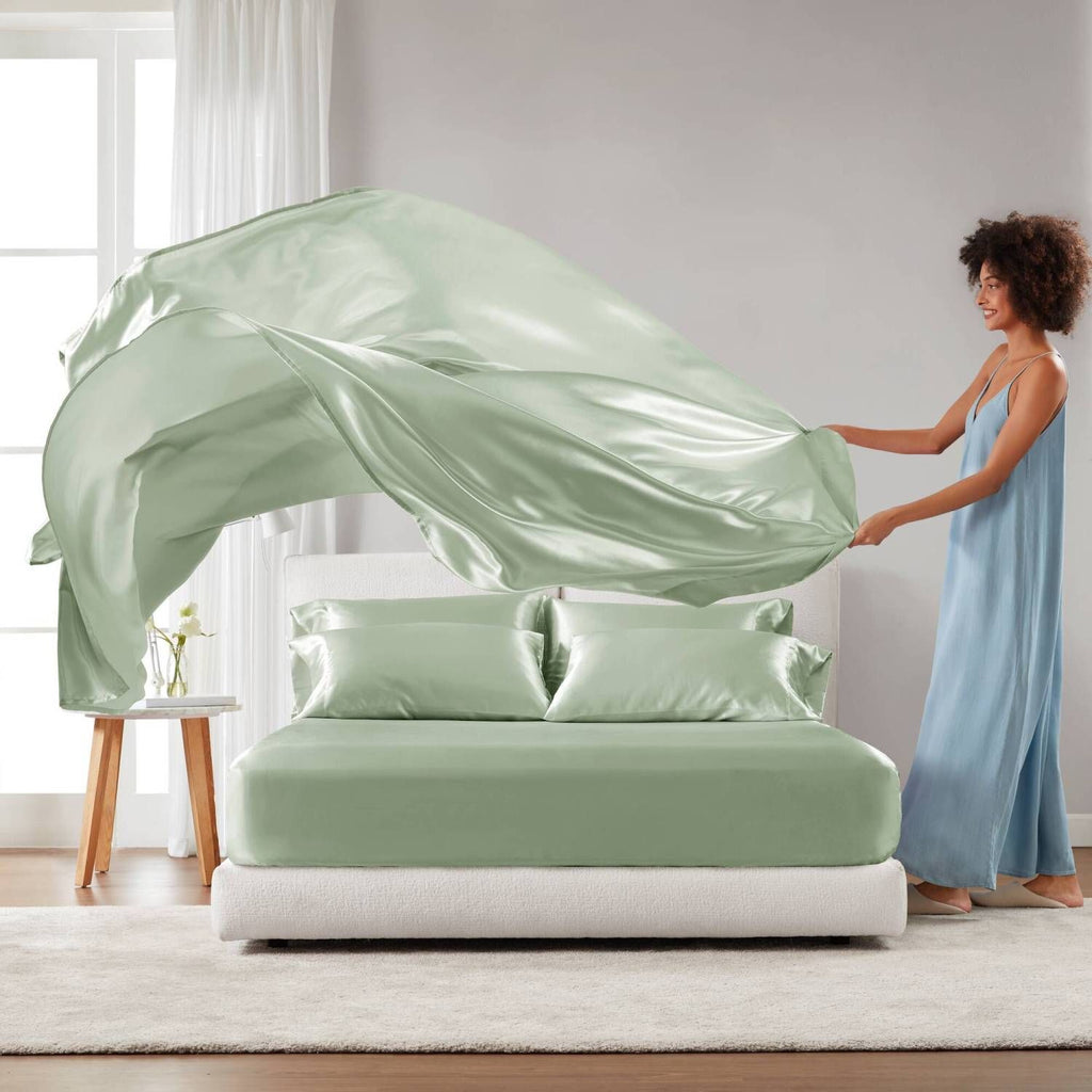 Luxury King Sheet Set – 4 Pillowcases, Wrinkle Free & Silky Soft