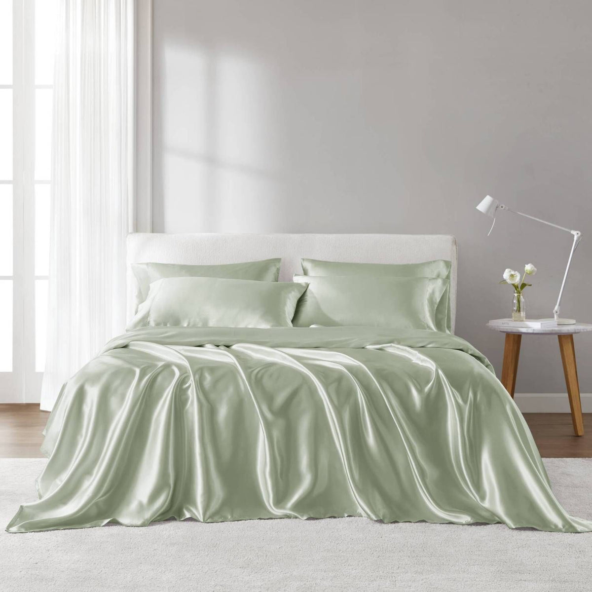 Luxury King Sheet Set – 4 Pillowcases, Wrinkle Free & Silky Soft