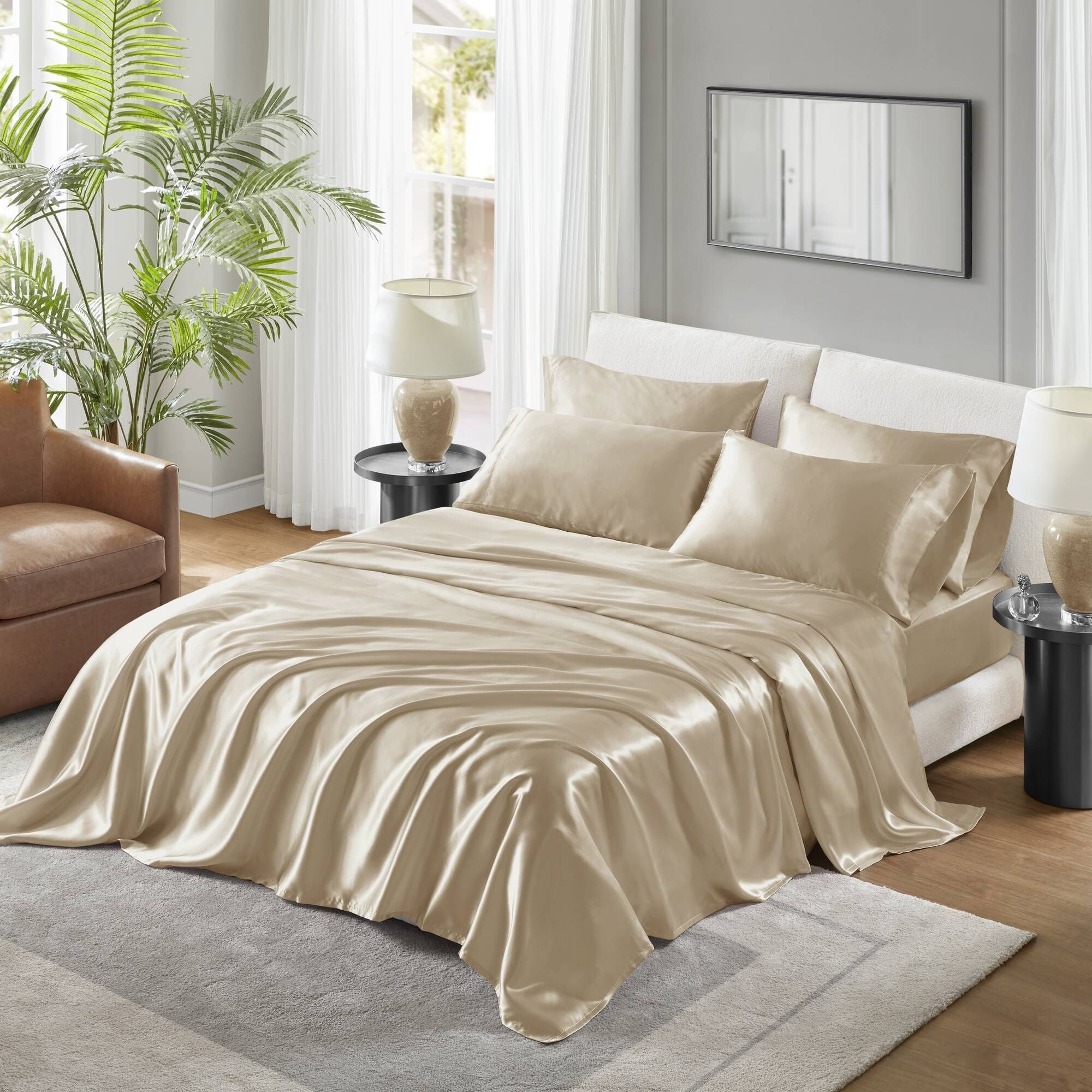 Luxury Queen Sheet Set – Wrinkle-Free, Gentle on Skin & Hair