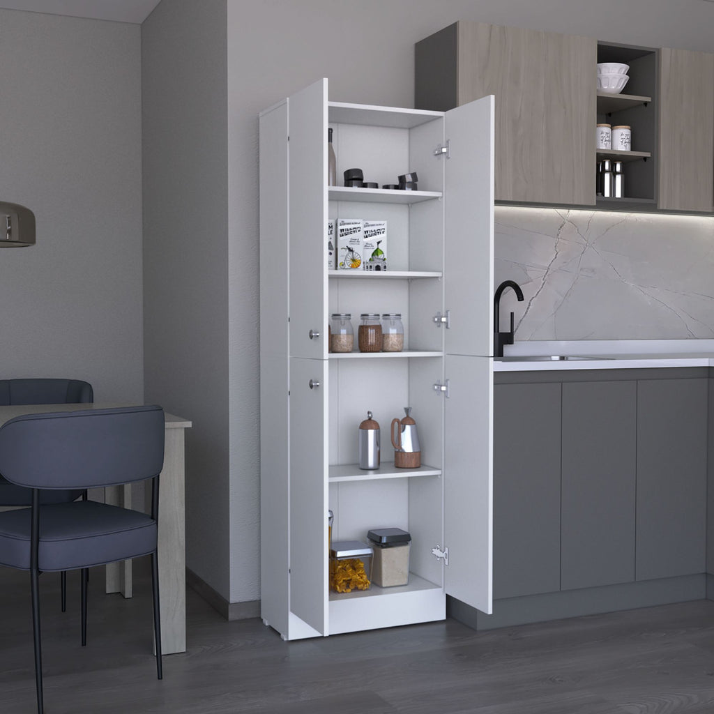 Lynch 71- Kitchen Pantry Cabinet with Adjustable Shelves and 4 Doors
