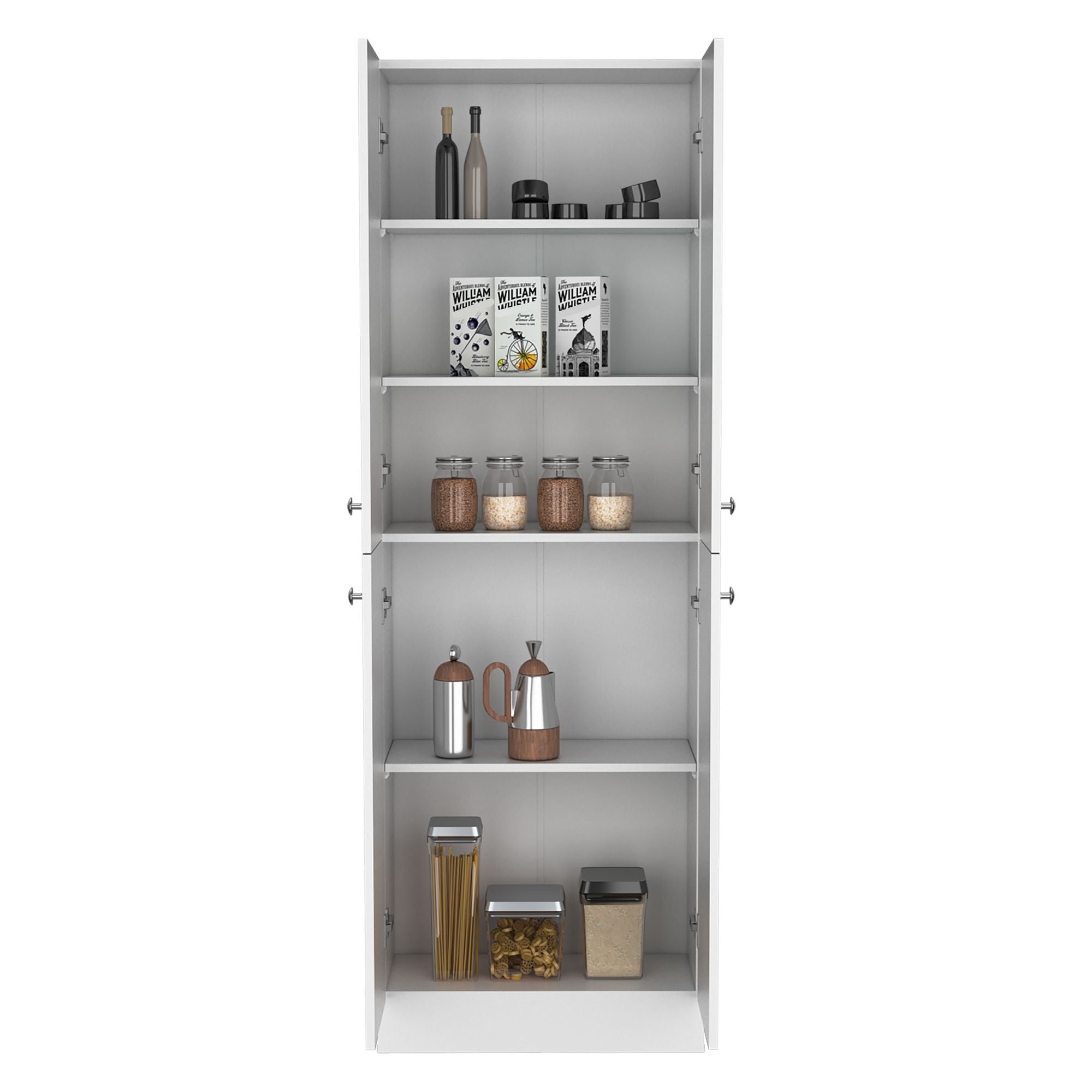 Lynch 71- Kitchen Pantry Cabinet with Adjustable Shelves and 4 Doors