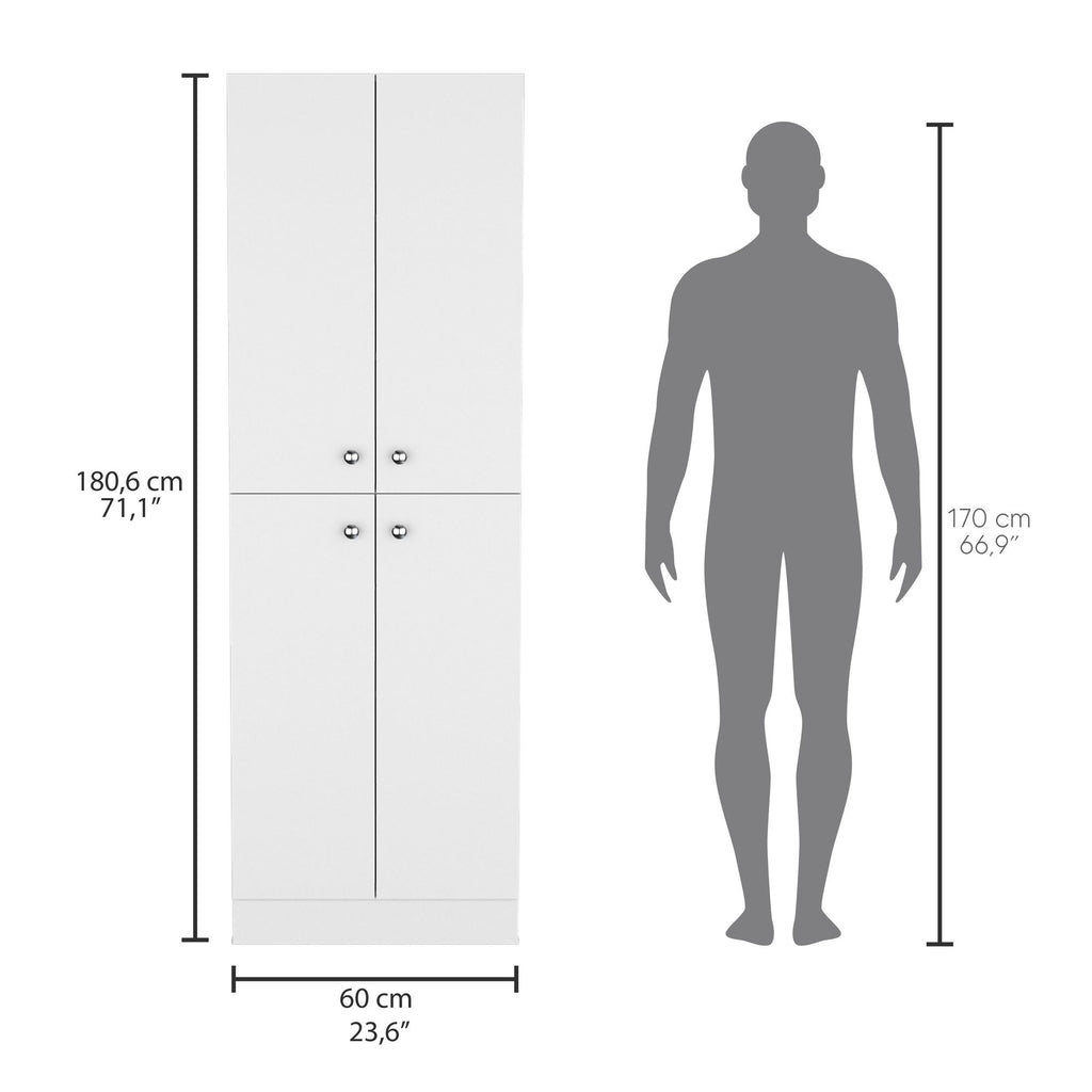 Lynch 71- Kitchen Pantry Cabinet with Adjustable Shelves and 4 Doors