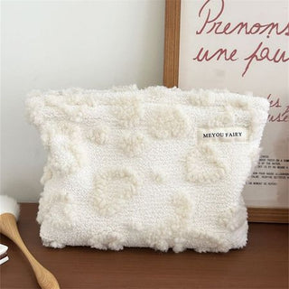 Milk-White Bubble Makeup Bag for Travel