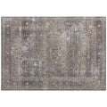 Dark Mixed-Brown Traditional Washable Area Rug