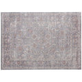 Elegant Distressed Floral Area Rug, Machine Washable & Soft Chenille