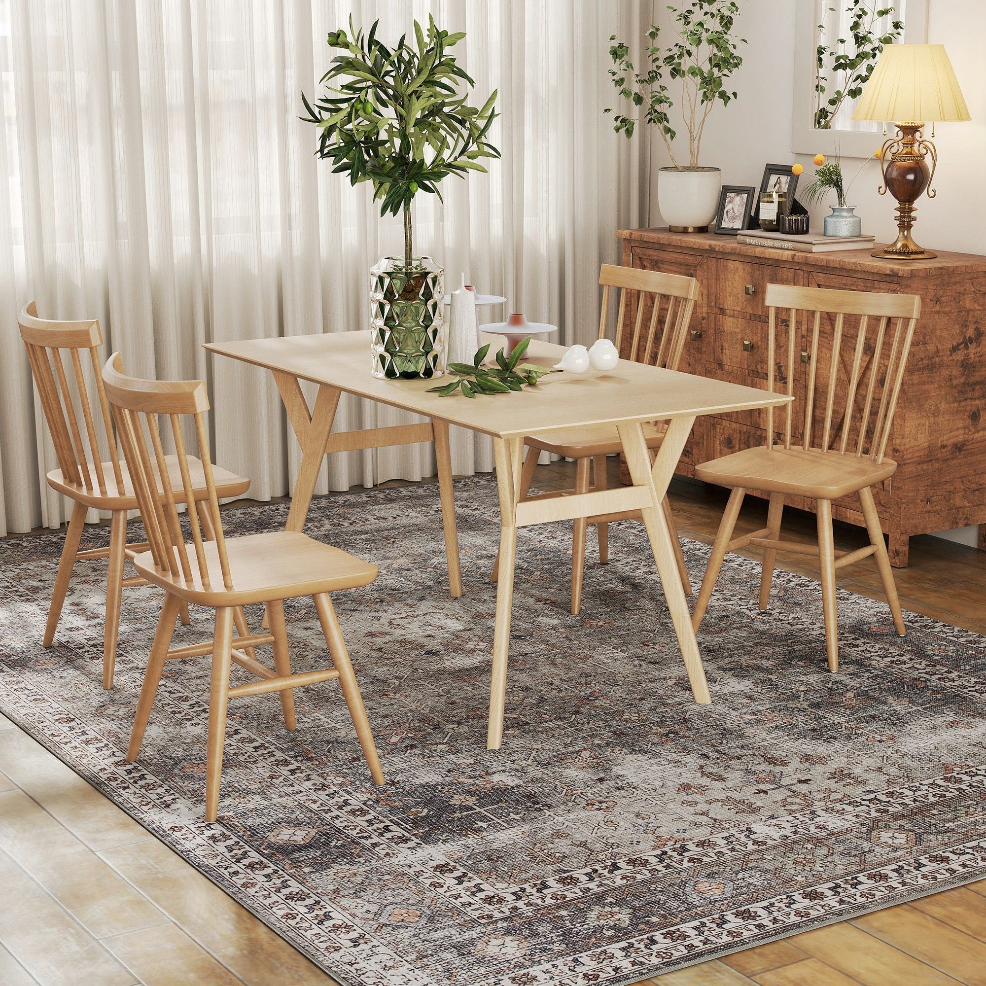 Machine Washable Traditional Chenille Area Rug