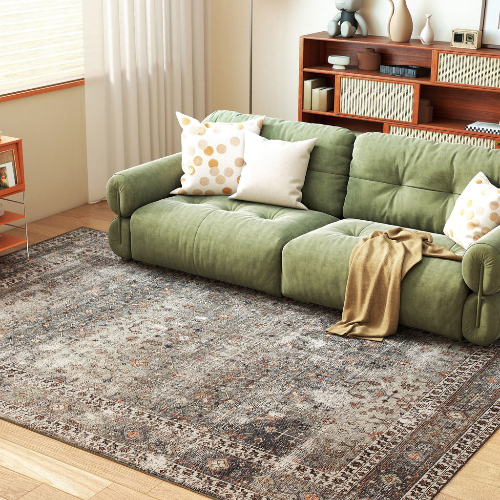 Machine Washable Traditional Chenille Area Rug
