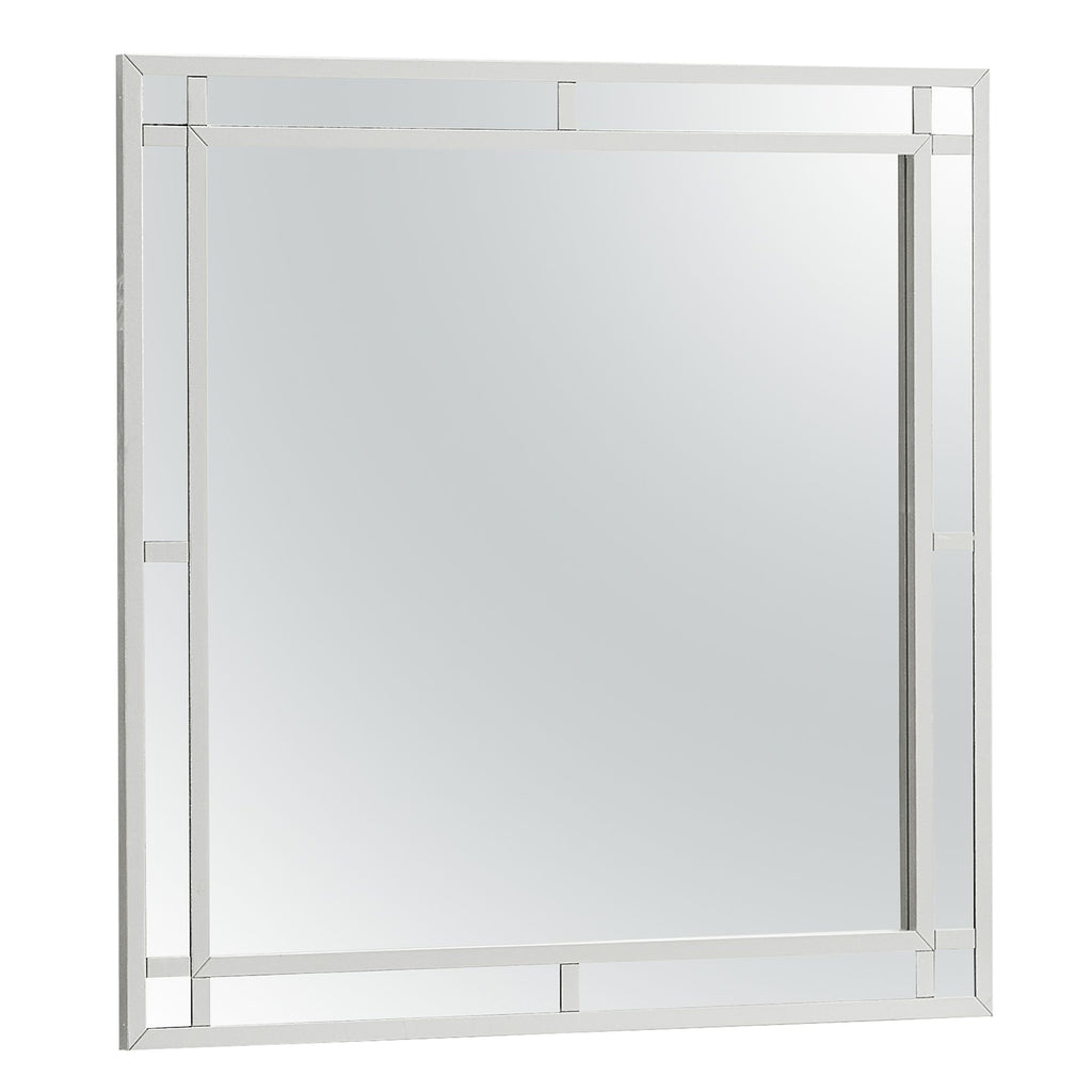 Elegant LED Accent Mirror with Silver Champagne Finish