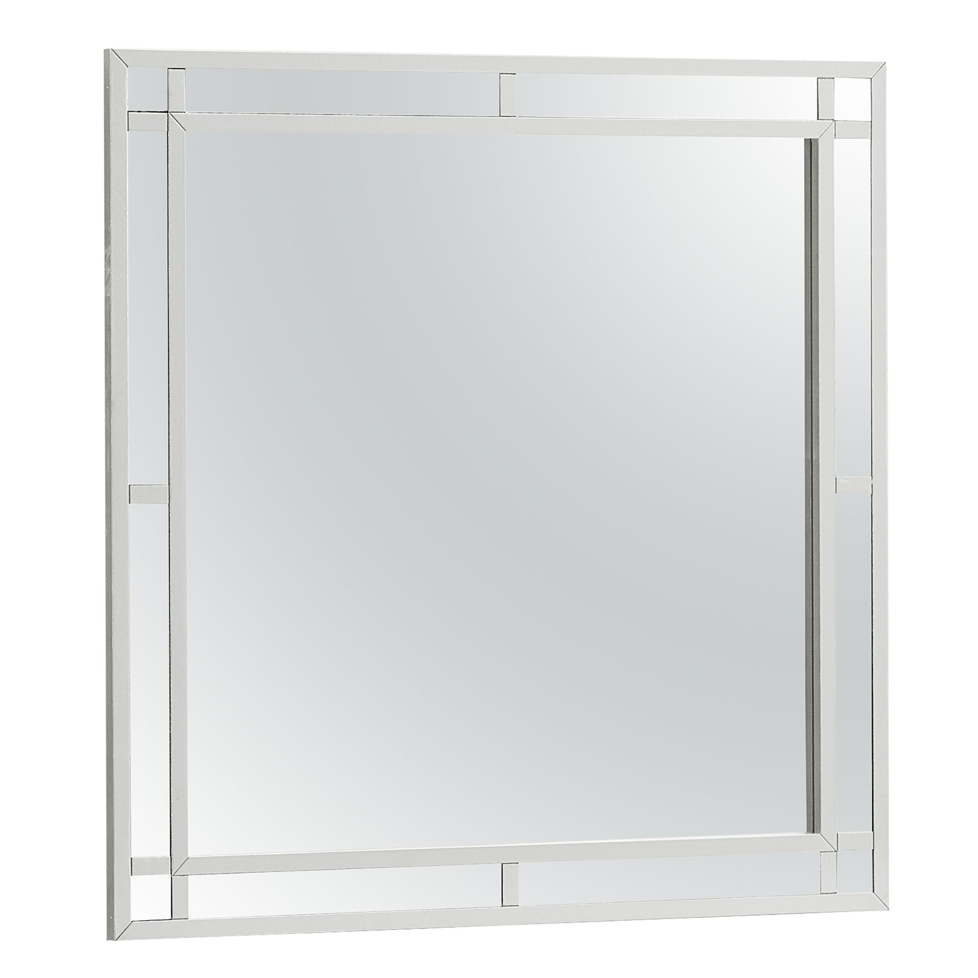 Elegant LED Accent Mirror with Silver Champagne Finish