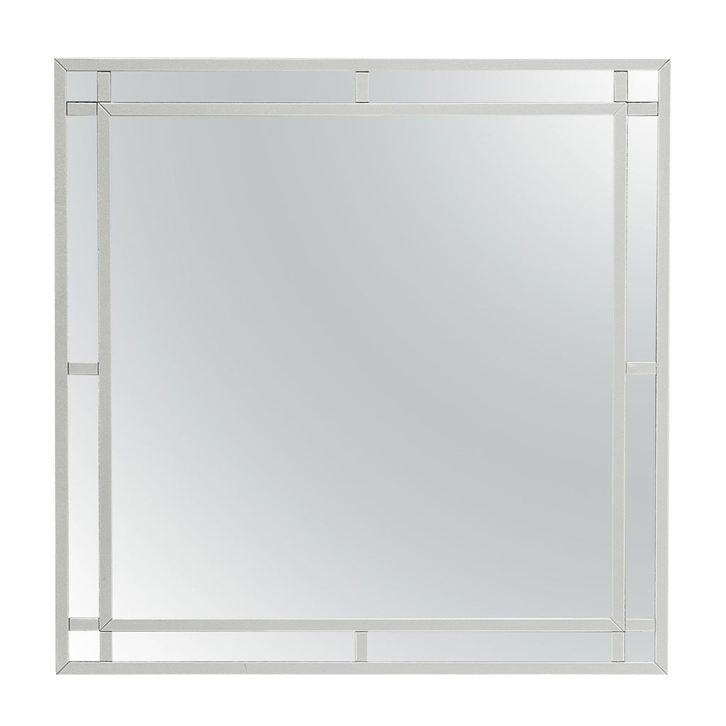 Elegant LED Accent Mirror with Silver Champagne Finish
