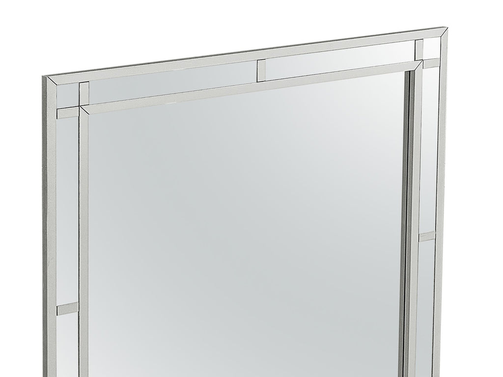 Elegant LED Accent Mirror with Silver Champagne Finish