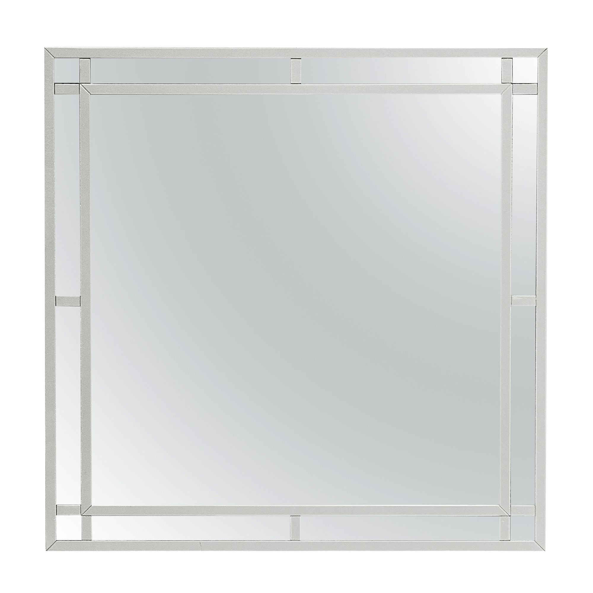 Elegant LED Accent Mirror with Silver Champagne Finish