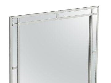 Elegant LED Accent Mirror with Silver Champagne Finish
