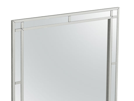 Elegant LED Accent Mirror with Silver Champagne Finish