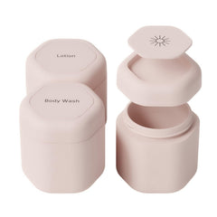 Magnetic Clamshell Travel Containers – 3-Piece Leak-Proof Skincare Storage