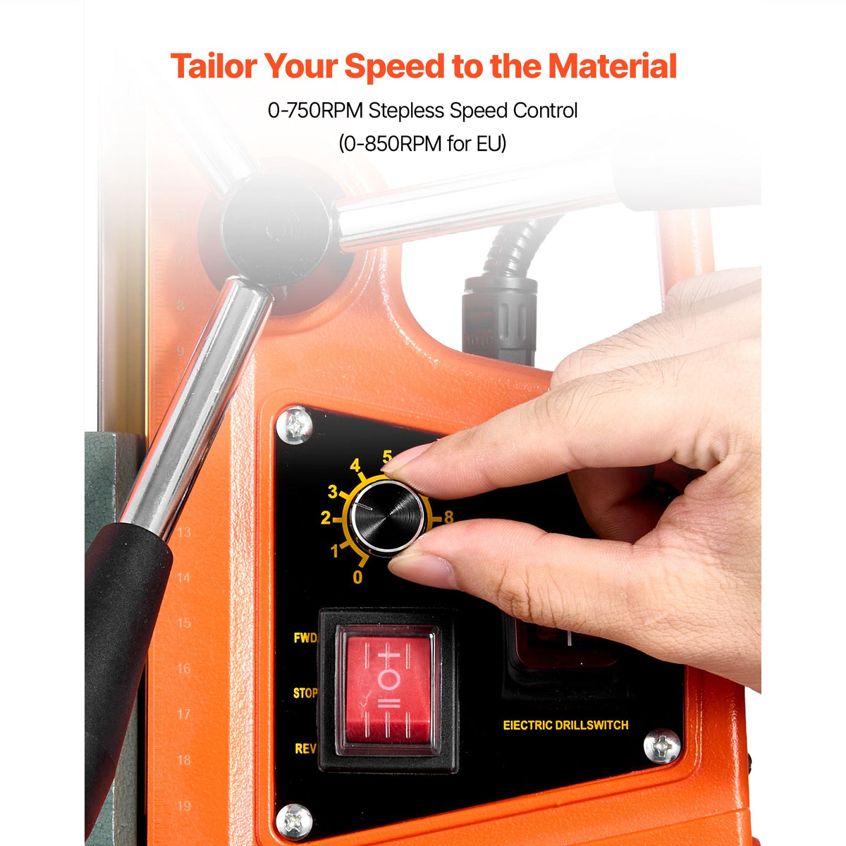 Reversible Magnetic Drill Press with Core Bit Set