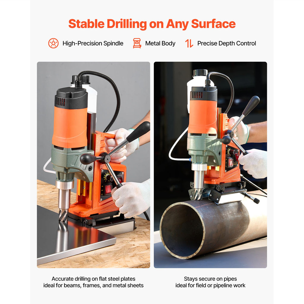 Reversible Magnetic Drill Press with Core Bit Set