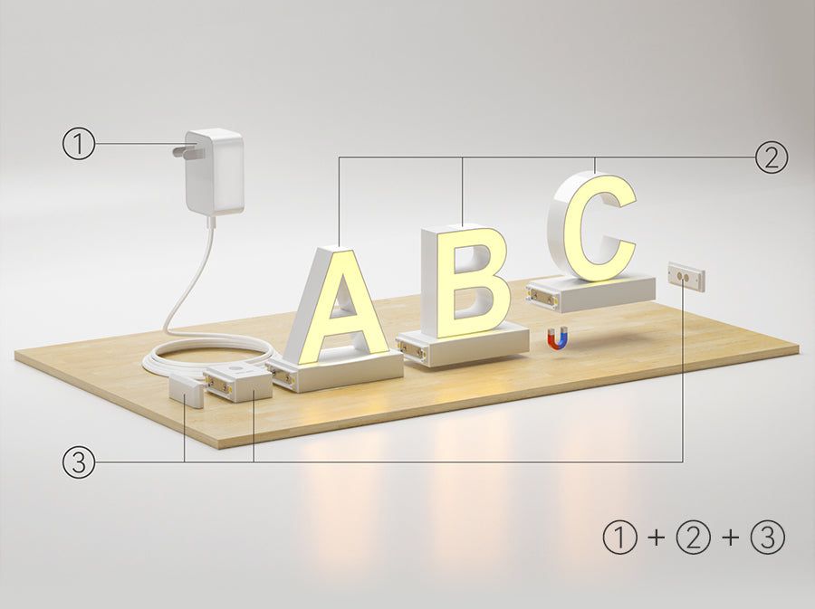 Magnetic LED Light Number, (8) H3. 3000K