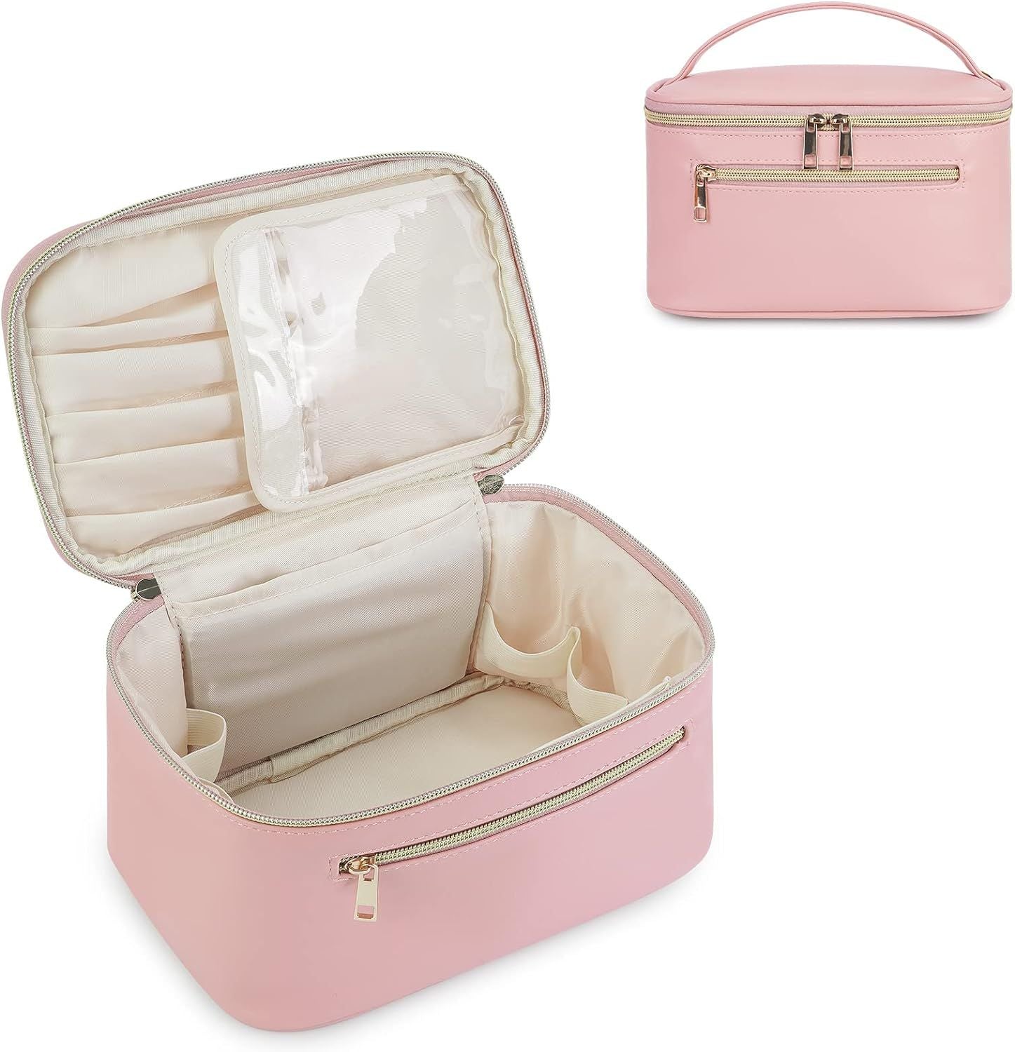 Travel Makeup Organizer Bag in Vegan Leather – Patent Pending Design