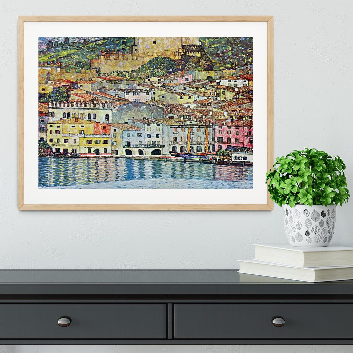 Klimt’s Malcena at the Gardasee Framed Wall Art