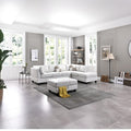 Malone G647B-SC Sectional in White with Removable Backs