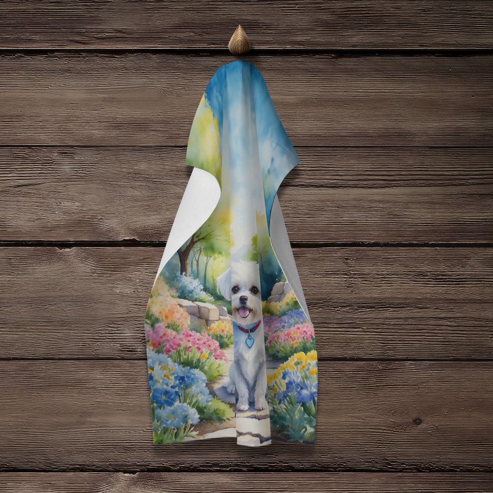Maltese Spring Path Two-Sided Kitchen Towel