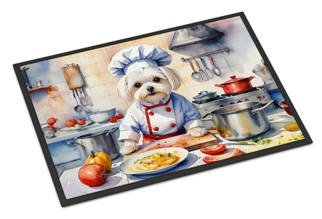 Maltese Chef Artwork Doormat for Kitchen or Entryway