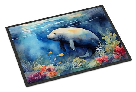 Manatee Artwork Indoor Outdoor Doormat