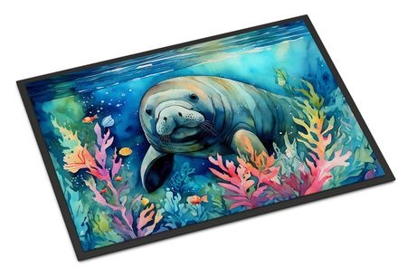 Manatee Artwork Doormat for Welcoming Entryways