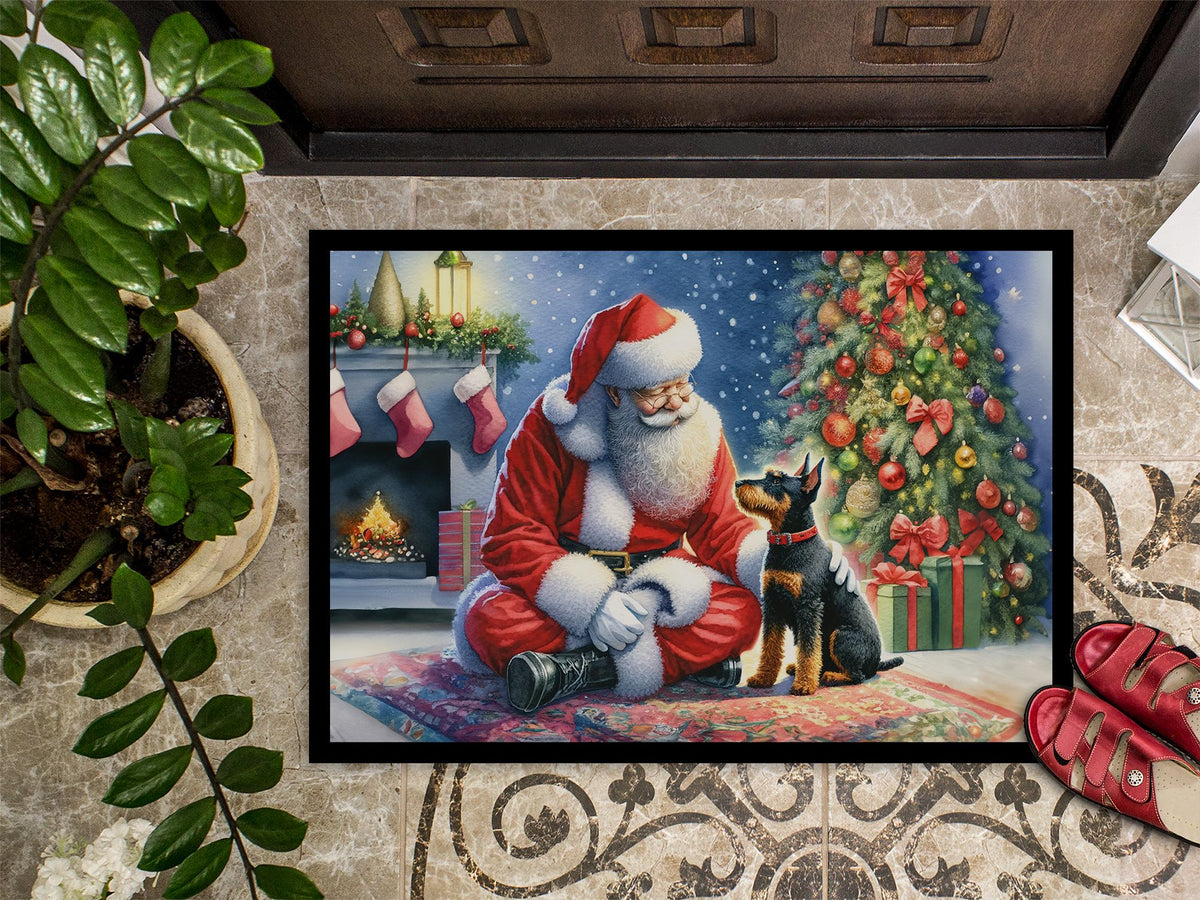 Festive Santa Claus Doormat for Entryway, Non-Slip Indoor/Outdoor Mat