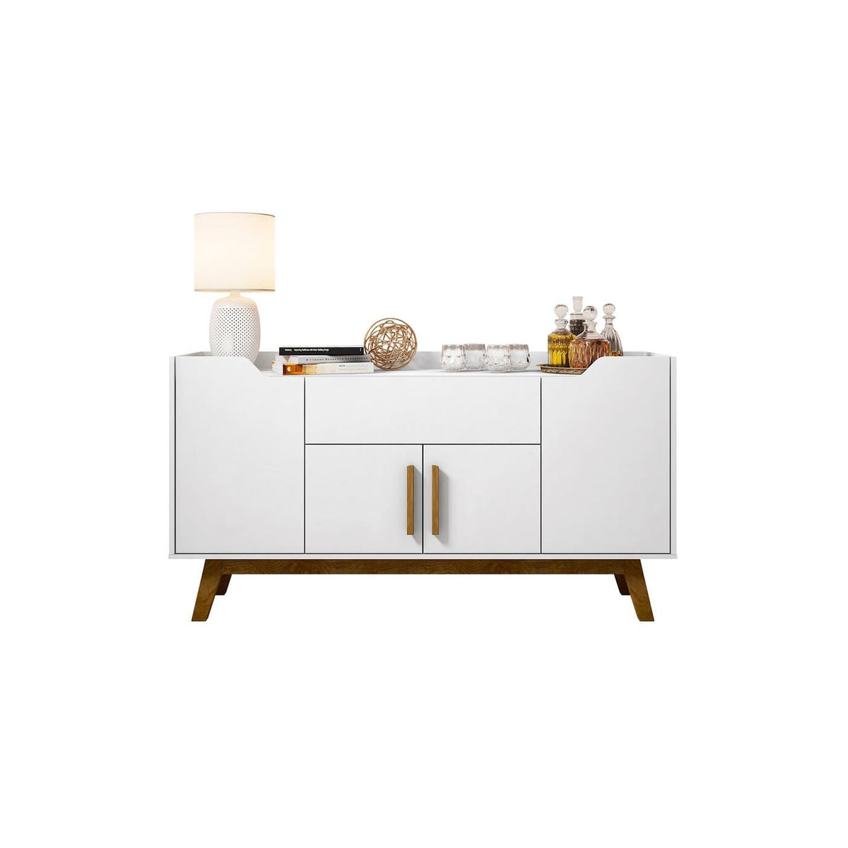 Addie Mid-Century Sideboard with Concealed Storage