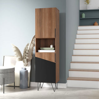 Beekman Mid-Century Narrow Bookcase Cabinet