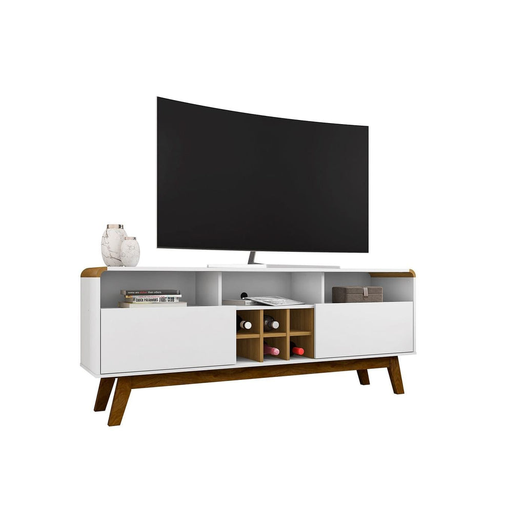 Camberly Mid-Century TV Stand with Wine Storage