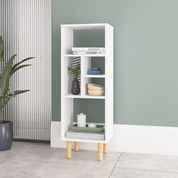 Manhattan Comfort Essex Mid-Century Modern Bookcase with Zebra Print