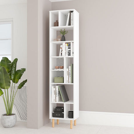 Manhattan Comfort Essex Mid-Century Bookcase with Unique Zebra Back