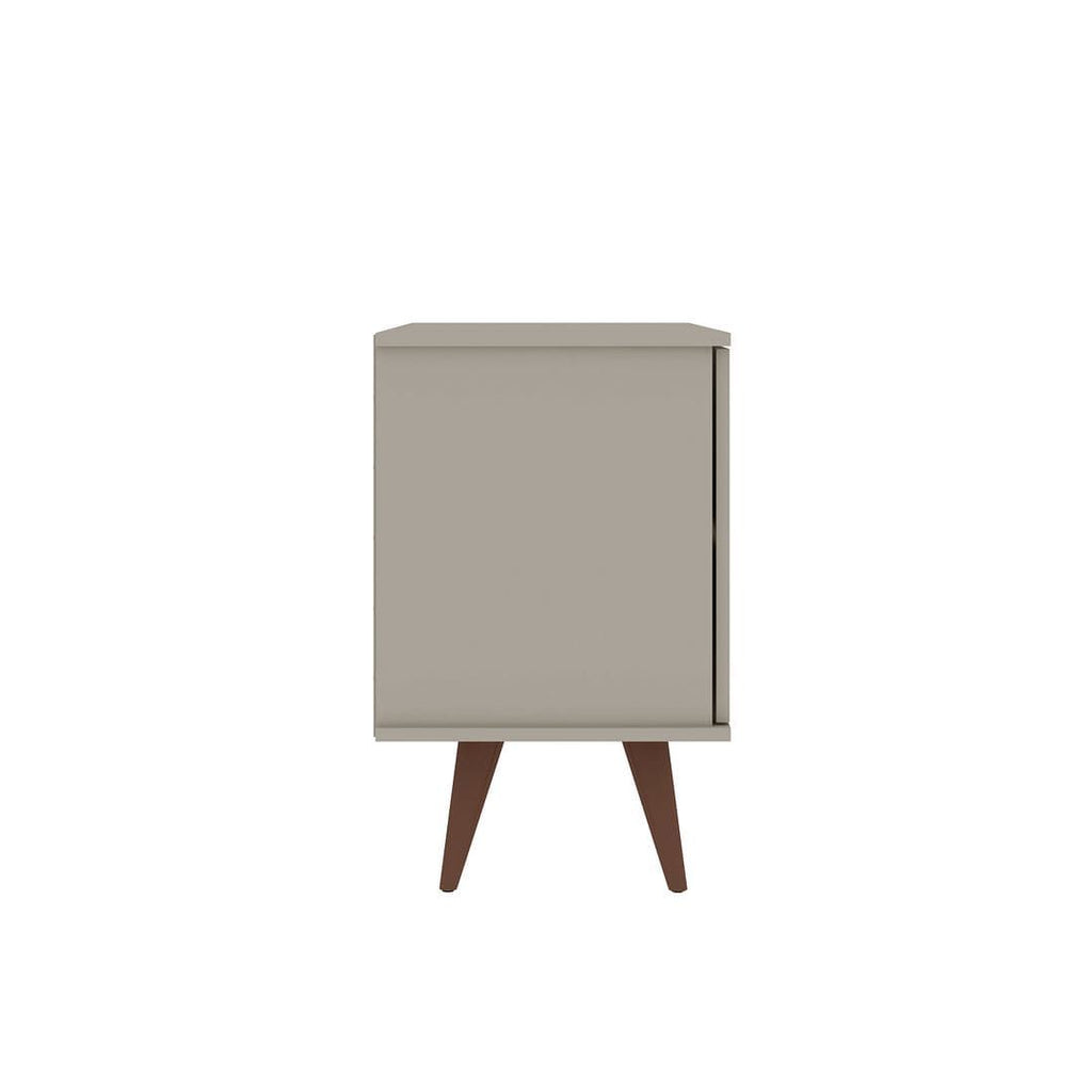 Manhattan Comfort Hampton 33.07 Accent Cabinet with 2 Shelves Solid Wood Legs in Off White