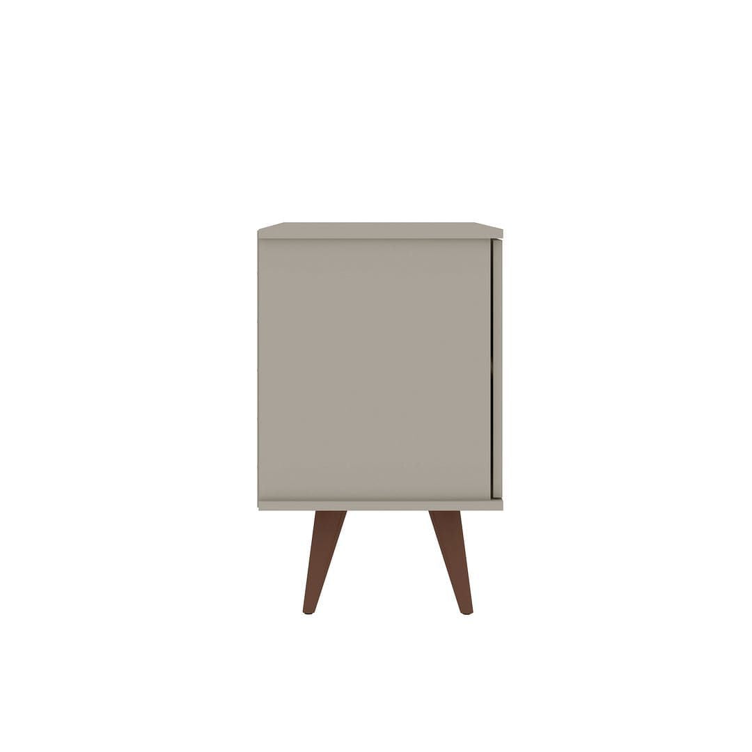 Manhattan Comfort Hampton 33.07 Accent Cabinet with 2 Shelves Solid Wood Legs in Off White