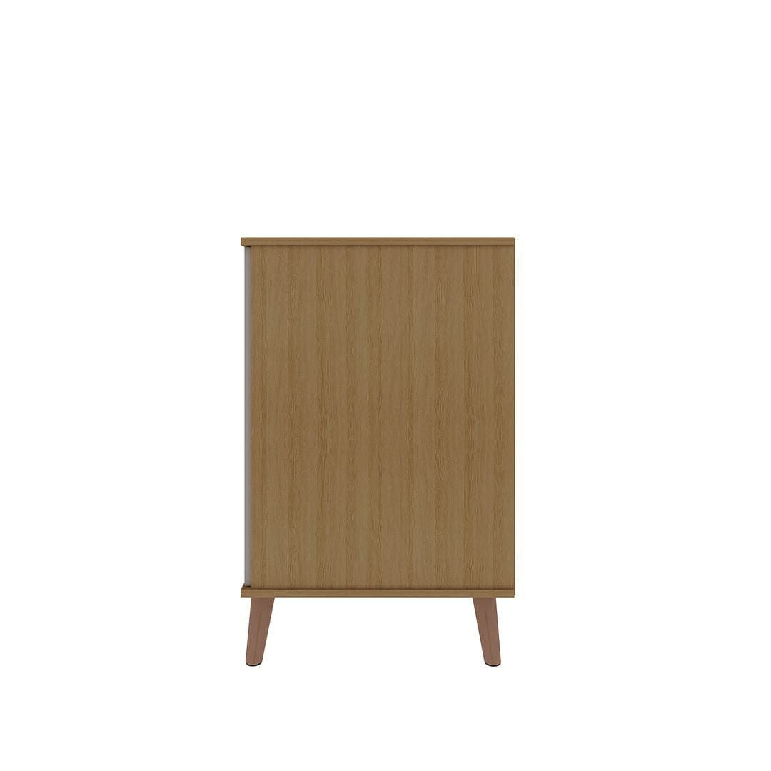 Hampton Mid-Century Buffet Cabinet with Open Shelves