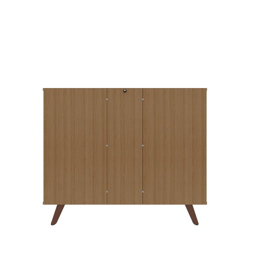 Hampton Mid-Century Buffet Cabinet with Open Shelves