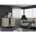 Hampton Off-White Sideboard with Open and Concealed Storage