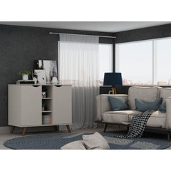 Hampton Off-White Sideboard with Open and Concealed Storage