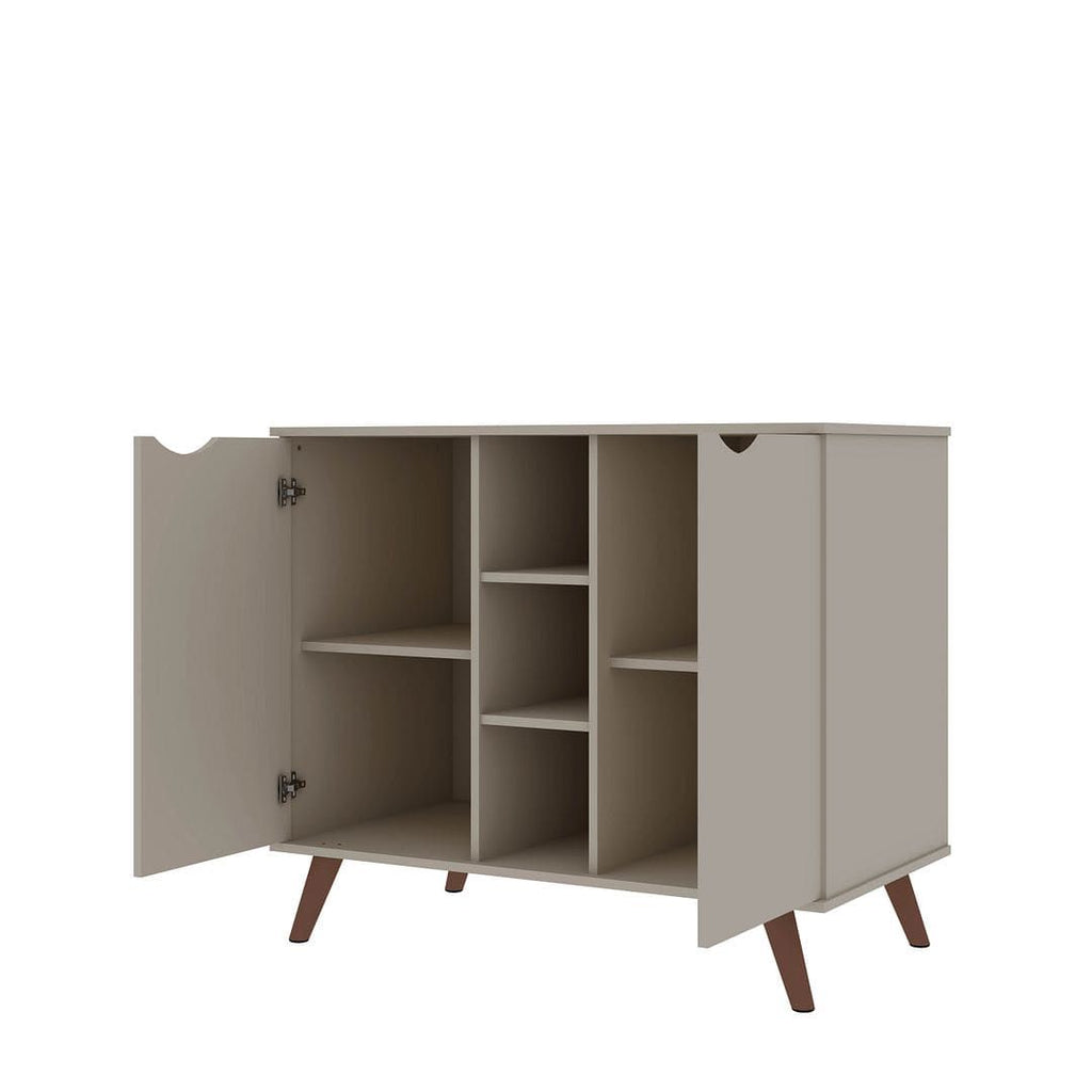 Hampton Off-White Sideboard with Open and Concealed Storage