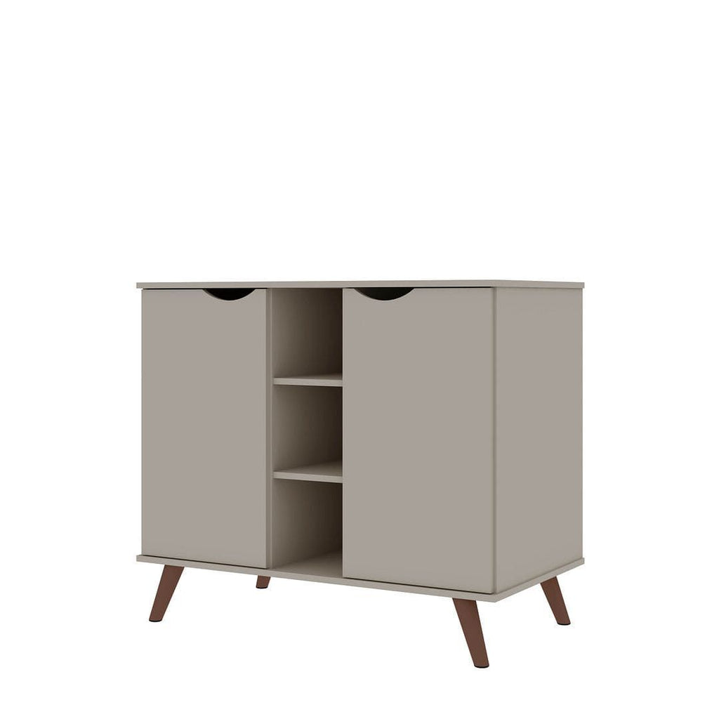 Hampton Off-White Sideboard with Open and Concealed Storage